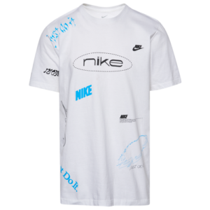 Nike Mens Nike Laser Blue AOP T-Shirt - Mens White/White Size XL