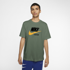 Nike Mens Nike NSW City T-Shirt - Mens Green/Gold Size L