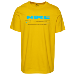 Nike Mens Nike Space to Dream T-Shirt - Mens Yellow/Blue Size S