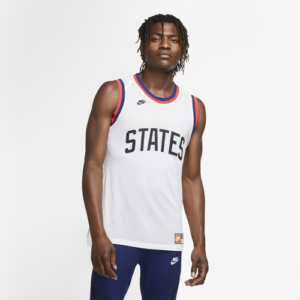 Nike Mens Nike States USA Basketball Jersey - Mens White/Navy Size M