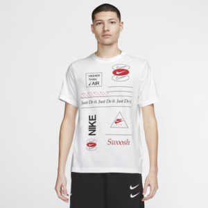 Nike Mens Nike Swoosh JDI T-Shirt - Mens White/Pink Size M