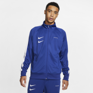 Nike Mens Nike Swoosh Poly Knit Jacket - Mens Deep Royal Blue/White Size S