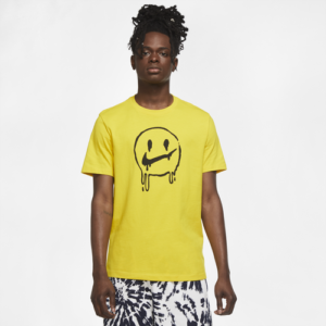 Nike Mens Nike Swoosh Smile T-Shirt - Mens Speed Yellow/Black Size XL