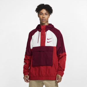 Nike Mens Nike Swoosh Woven Jacket - Mens Team Red/University Red/White Size L