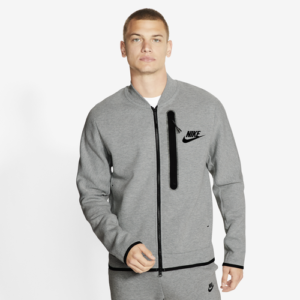 Nike Mens Nike Tech Fleece Bomber - Mens Dark Grey Heather/Black Size S