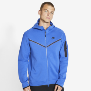 Nike Mens Nike Tech Fleece Full-Zip Hoodie - Mens Game Royal/Black Size L