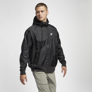 Nike Mens Nike Windrunner Hooded Jacket - Mens Black/Black/Sail Size S