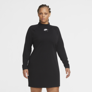 Nike Womens Nike Air Long Sleeve Plus Size Dress - Womens Black/White