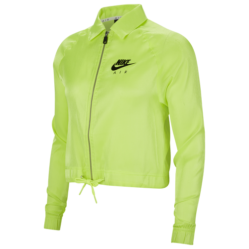 Nike Womens Nike Air Sheen Jacket - Womens Volt/Black Size XS