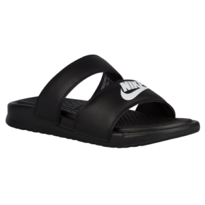 Nike Womens Nike Benassi Duo Ultra Slide - Womens Shoes Black/White Size 08.0