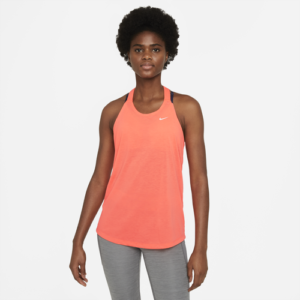 Nike Womens Nike Dry Less Elastika Tank - Womens Bright Mango/White Size XS