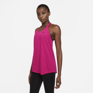 Nike Womens Nike Dry Less Elastika Tank - Womens Fireberry/White Size M