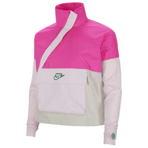 Nike Womens Nike Icon Clash Anorak-Plus Size - Womens Hyper Pink/Light Bone/Pink Foam