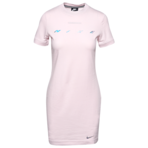 Nike Womens Nike Iridescent Essential Short Sleeve Dress - Womens Barely Rose/White/No Color Size S