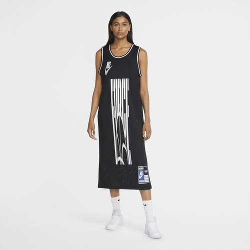 Nike Womens Nike Jersey Dress - Womens Black/White Size S