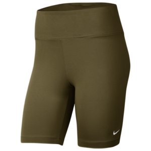 Nike Womens Nike Leg-A-See Bike Shorts - Womens Olive/White Size S