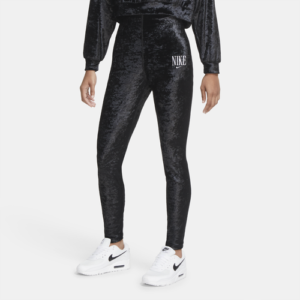 Nike Womens Nike NSW Velvet Leggings - Womens Black/White Size S