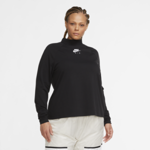 Nike Womens Nike Plus Size Air Long Sleeve Top - Womens Black/White