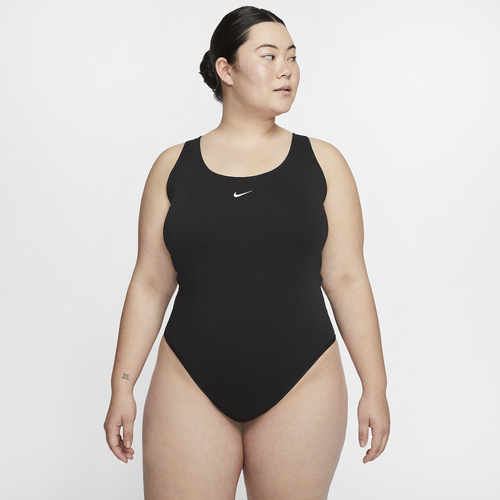 Nike Womens Nike Plus Size Essential Tank Bodysuit - Womens Black/White