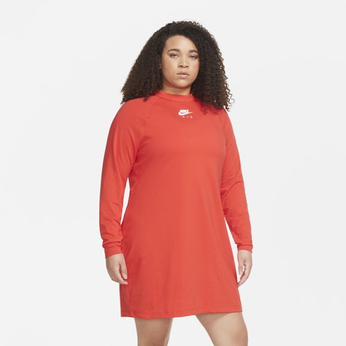 Nike Womens Nike Plus Size Long Sleeve Air Dress - Womens Red/White