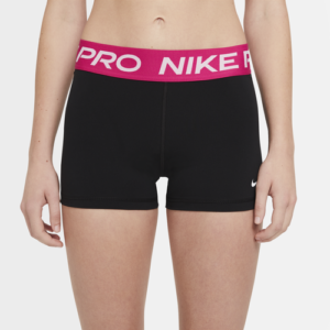 Nike Womens "Nike Pro 365 3" Short - Womens" Black/Fireberry/White Size M