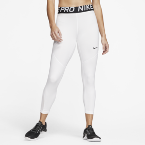 Nike Womens Nike Pro Crop Tights - Womens White/Black Size XL