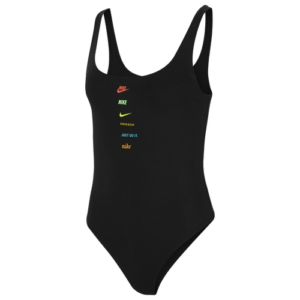 Nike Womens Nike Swoosh Bodysuit - Womens Black/Multi Size XS