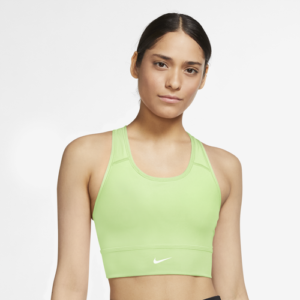 Nike Womens Nike Swoosh Long Line Bra - Womens Yellow/White Size S