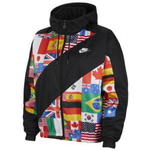 Nike Womens Nike World Flags Woven Jacket - Womens Black/Multi Size S