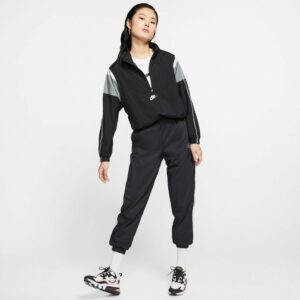 Nike Women's Sportswear Heritage Woven 1/4 Zip Jacket Black, Medium - Women's Core/Basic Tops at Academy Sports