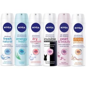 Nivea Deodorant Antiperspirant Spray, 6 Pack