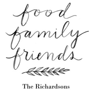 Non-Photo Wood Hanger Board Print, 11x14, Home Décor -Food Family Friends