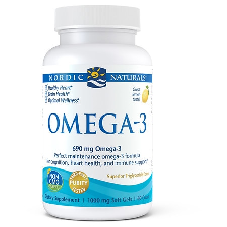 Nordic Naturals Omega-3 Dietary Supplement Lemon - 60.0 ea