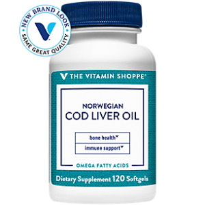 Norwegian Cod Liver Oil - Natural Source of Vitamins A & D (120 Softgels)