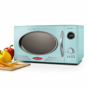 Nostalgia RMO4AQ Retro 0.9 Cubic Foot Microwave Oven, One Size , Blue