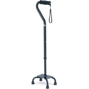 Nova Bariatric Quad Cane with Large Base in Black - 1.0 Each