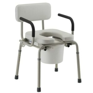 Nova Padded Drop Arm Commode 8901W - 1.0 ea