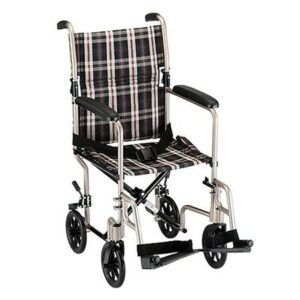 Nova Transport Chair Lightweight with S/A Footrests 18 Inch Seat - 1.0 ea
