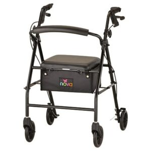 Nova Vibe Steel Rolling Walker with 6-inch Wheels - 1.0 ea