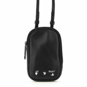 OFF-WHITE IPHONE MINI BAG WITH SHOULDER STRAP OS Black Leather