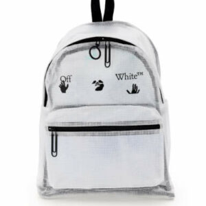 OFF-WHITE PVC BACKPACK WITH LOGO OS White, Black