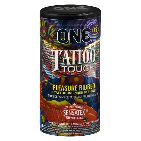 ONE Tattoo Touch Condoms - 12.0 ea