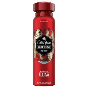 Old Spice Wild Collection Re-Fresh Deodorant Body Spray Bearglove - 3.75 oz