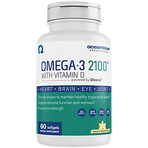 Omega-3 2100 Olcenic Blend with Vitamin D - Vanilla (60 Softgels)