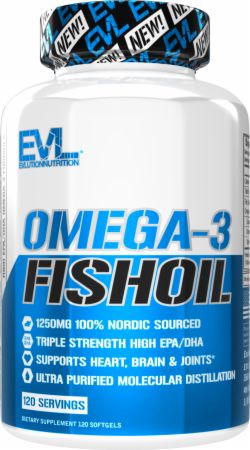 Omega-3 Fish Oil Supplement 120 Softgels - Fish Oil Omega-3 EVLUTION NUTRITION