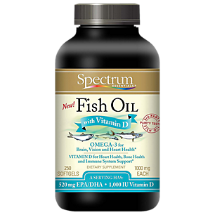 Omega-3 Fish Oil with Vitamin D - 1,000 MG (250 Softgels)