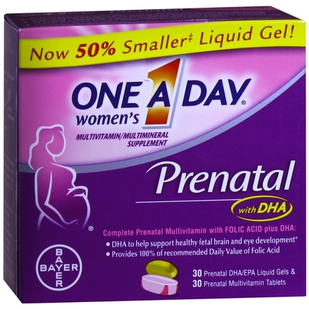 One A Day Women's Prenatal Multivitamin/Multimineral Supplement Tablets & Liquid Gels - 30.0 ea