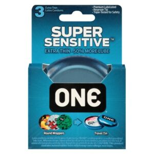 One Super Sensitive Extra Thin Lubricated Latex Condoms - 3.0 Each