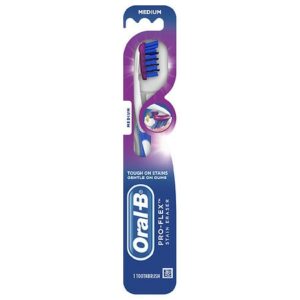 Oral-B Pro-Flex Stain Eraser Manual Toothbrush Medium Medium, Full Head - 1.0 ea