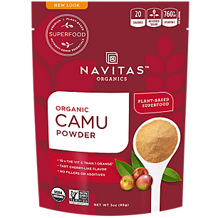 Organic Camu Powder - Great Source of Vitamin C - Tart Cherry- Like Flavor (17 Servings)